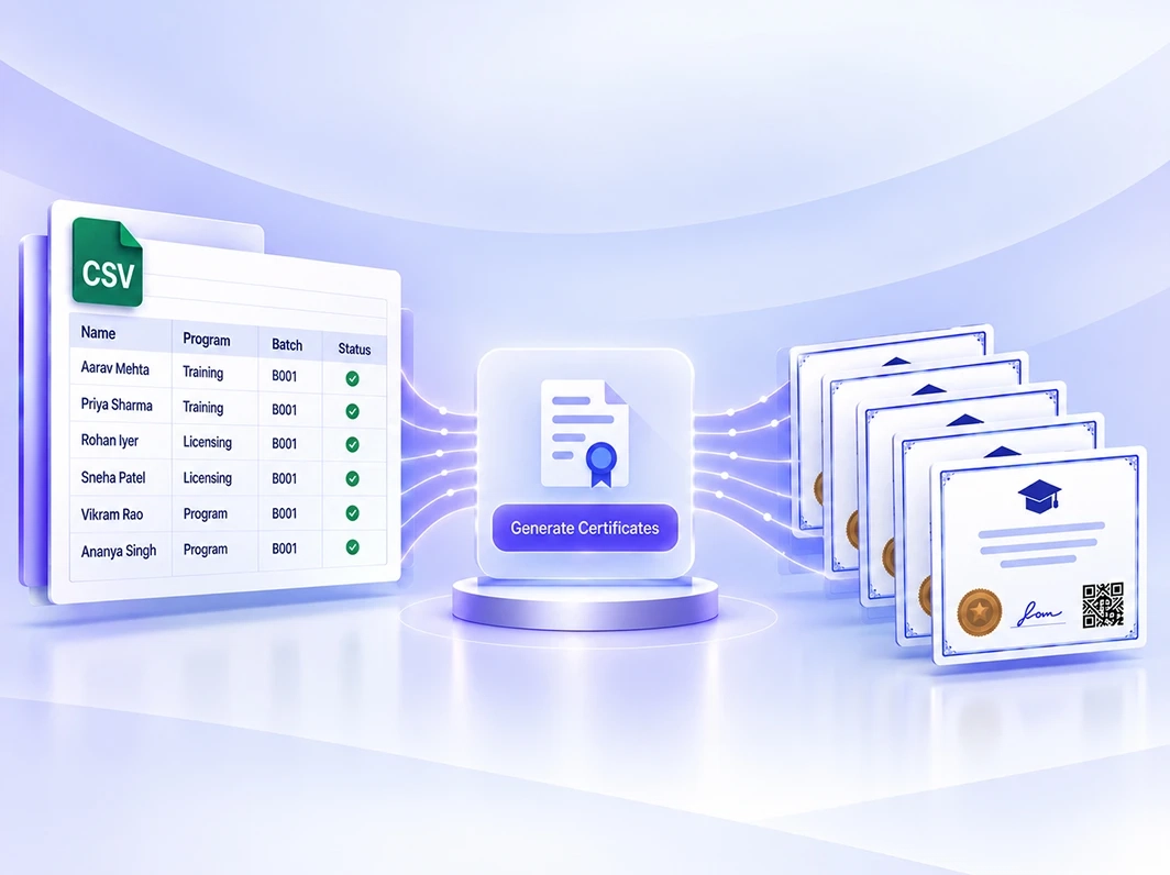 Bulk certificate generation