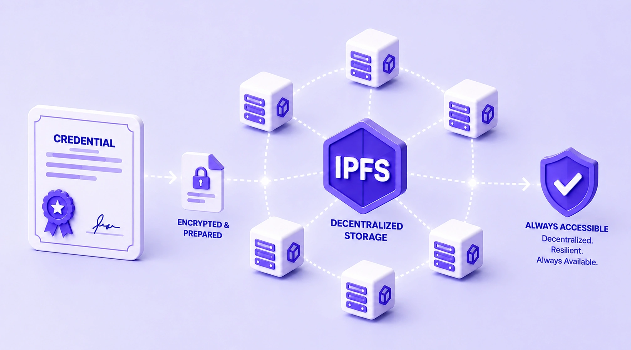 Blockchain credential storage