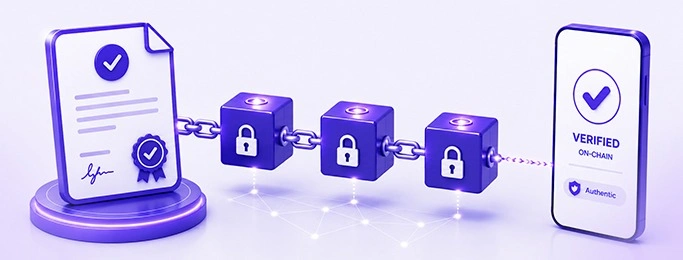 Blockchain certificate verification